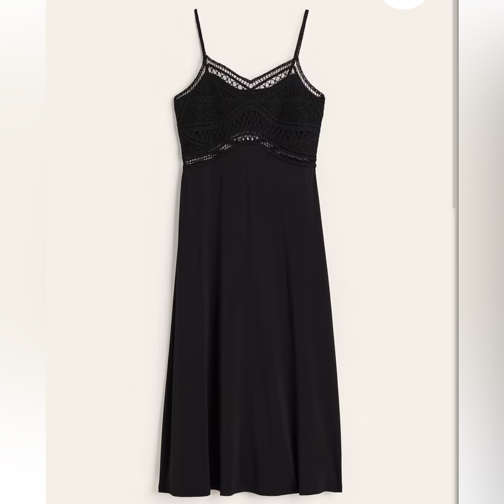 H&M Black Crochet Dress
